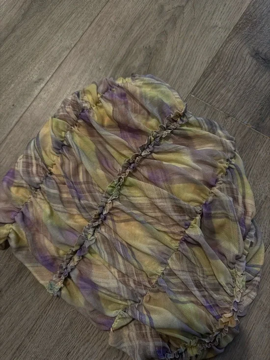 I.AM.GIA Pastel Ruched Multi-Color Mini Skirt - Picture 4 of 4